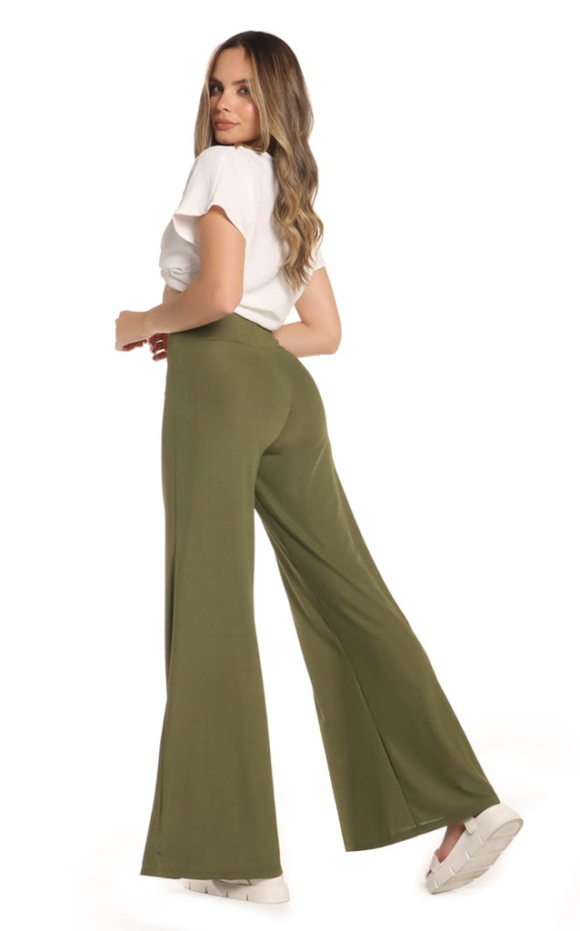 Pantalón Verde Militar Palazzo - Navissi Clothing ♡