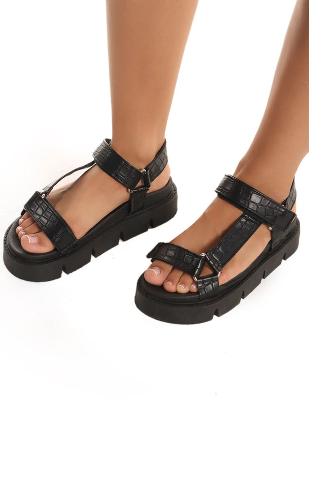 Sandalias Negro Plataforma - Navissi Clothing ♡