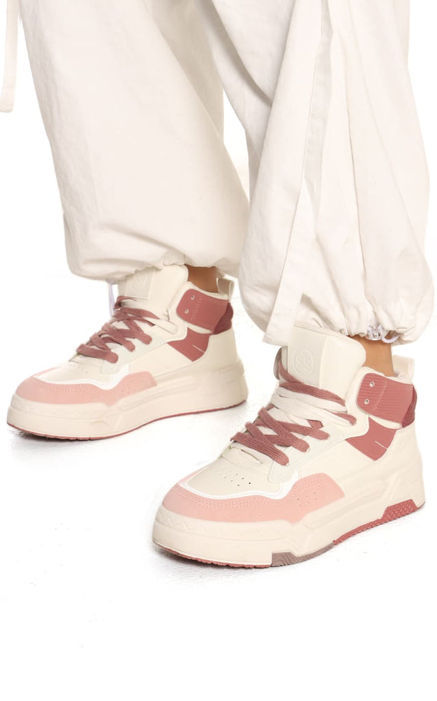 Tenis Bota Bicolor Rosa - Navissi Clothing ♡
